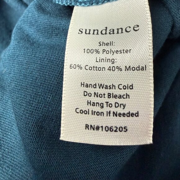 Sundance Large Remarkable Beauty Velvet Lace Overlay Long Sleeve Top Green Boho - Picture 10 of 13